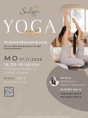 Yoga sanft fließend - Krankenkassen zertifiziert - ab 17.11.2025